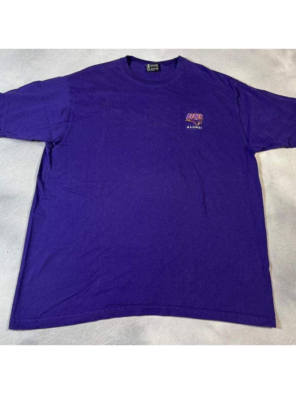 Vintage 90s UNI Panthers Alumni T-Shirt XL Purple Gear for Sports Big Cotton
